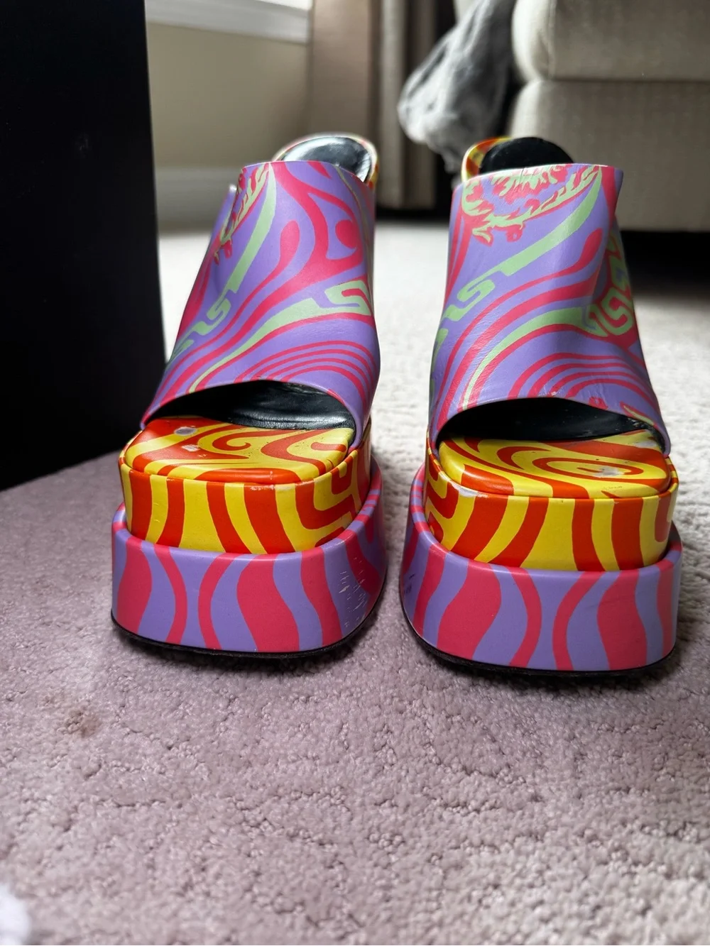 Versace Music Medusa Swirl Platform Mules - Picture 3 of 12